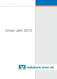 JahresrÃ¼ckblick 2012 (PDF) - Volksbank Jever eG