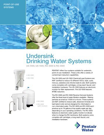 Undersink Drinking Water Systems - Pentair Residential Filtration