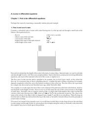 A course in differential equations Chapter 1. First order differential ...