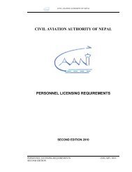 personnel licensing requirements - Civil Aviation Authority of Nepal