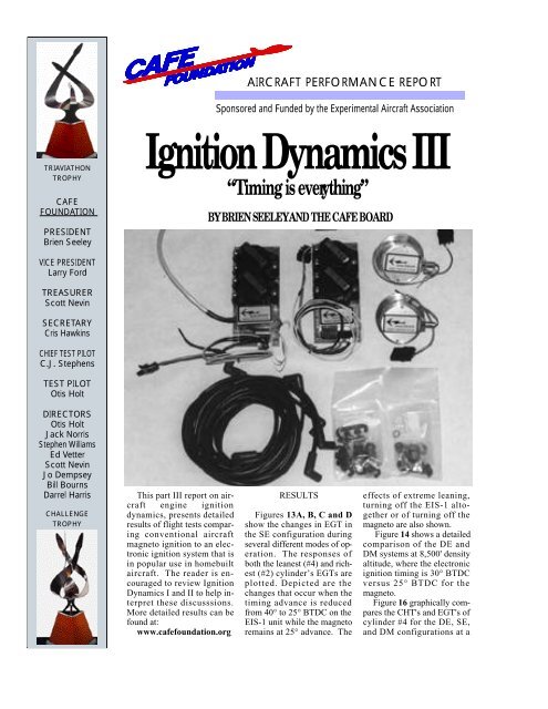 Ignition Dynamics III - CAFE Foundation