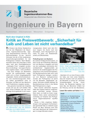Ingenieure in Bayern 04/2009 - Bayerische Ingenieurekammer-Bau