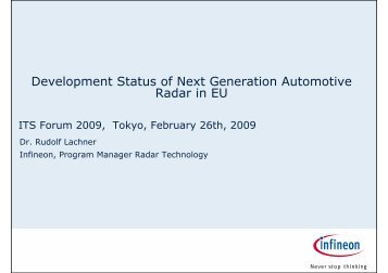 Development Status of Next Generation Automotive Radar in EU