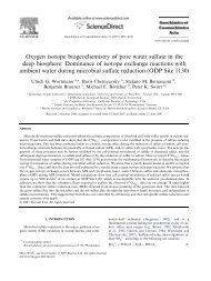 Oxygen isotope biogeochemistry of pore water sulfate in the deep ...