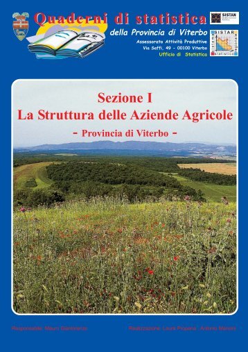 Quaderni di statistica Sezione I La Struttura delle Aziende Agricole