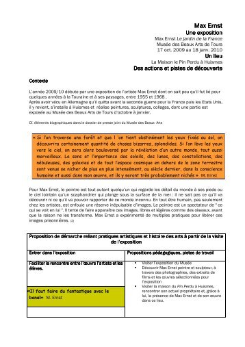 Max Ernst dossier pÃ©dagogique 2 - AcadÃ©mie d'OrlÃ©ans-Tours