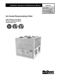 Chiller, Reciprocating, Air-Cooled, AGR 070AS - 100AS - McQuay ...