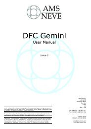 DFC Gemini User Manual - AMS Neve
