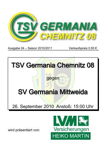 TSV Germania Chemnitz 08 SV Germania Mittweida - Citec.cc