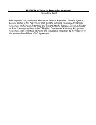 APPENDIX 3 - Voluntary Recognition Agreement ... - ACTRA Toronto