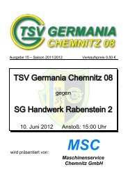 TSV Germania Chemnitz 08 SG Handwerk Rabenstein 2 - Citec.cc