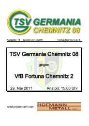 TSV Germania Chemnitz 08 VfB Fortuna Chemnitz 2 - Citec.cc