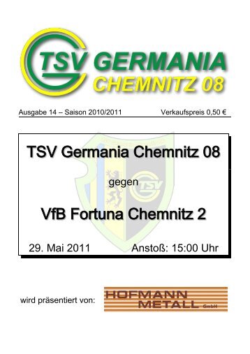 TSV Germania Chemnitz 08 VfB Fortuna Chemnitz 2 - Citec.cc