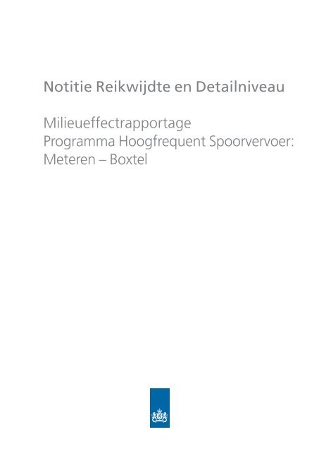 Notitie Reikwijdte en Detailniveau - ProRail