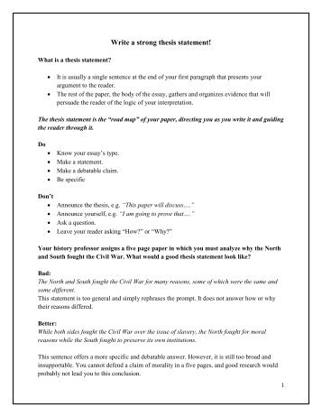 Write thesis statement for me |