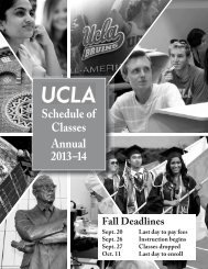 UCLA Schedule of Classes Annual/Fall 2013 - Registrar - UCLA