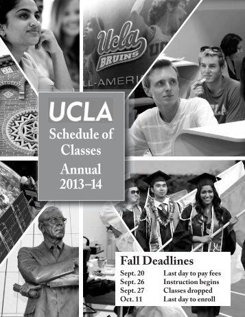 UCLA Schedule of Classes Annual/Fall 2013 - Registrar - UCLA
