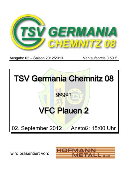 TSV Germania Chemnitz 08 VFC Plauen 2 - Citec.cc
