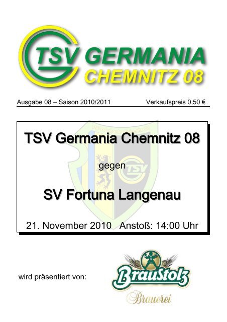 TSV Germania Chemnitz 08 SV Fortuna Langenau - Citec.cc