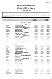 Municipal Trial Courts - Judicial and Bar Council