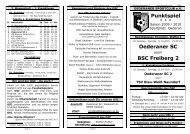 BSC Freiberg 2 Zum Programmheft - Oederaner Sportclub e.V.