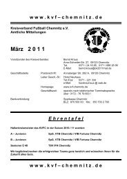 www . kvf – chemnitz . de Kreisverband Fußball Chemnitz eV ...