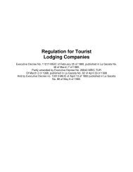 Regulation for Tourist Lodging Companies - Costa Rica