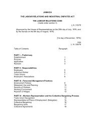 jamaica the labour relations and industrial disputes act