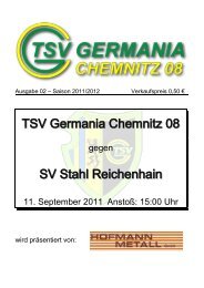 TSV Germania Chemnitz 08 SV Stahl Reichenhain - Citec.cc