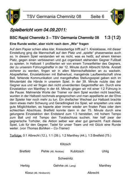 TSV Germania Chemnitz 08 SV Stahl Reichenhain - Citec.cc