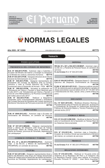 Cuadernillo de Normas Legales - Indeci