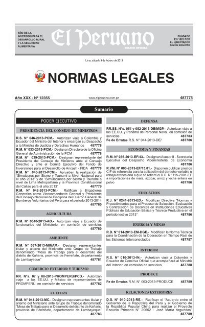 Cuadernillo de Normas Legales - Indeci