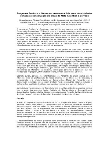 RelatÃ³rio de Atividades Ano 2 - ConservaÃ§Ã£o Internacional
