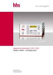 Appareil de commande C-220 / C-420. Simple et ... - hhs-systems.de