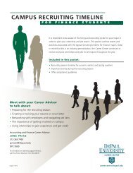 Campus Recruiting Timeline for Finance Students - The Career Center