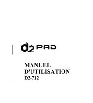 MANUEL D'UTILISATION - D2 PAD