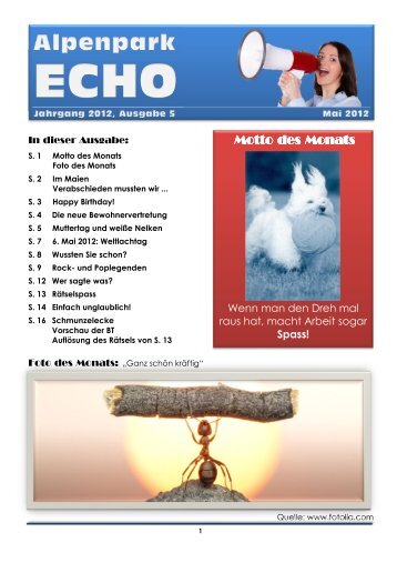 Echo Ausgabe 5 - Alpenpark