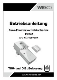 Fensterkontaktschalter FKS-Z - Wesco