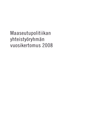 Julkaisu 3_2009 - Maaseutupolitiikka