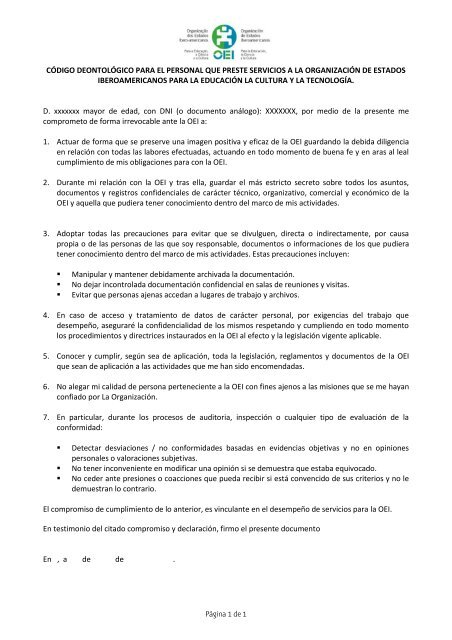 PROCEDIMIENTO DE AUDITORÃA INTERNA - OEI