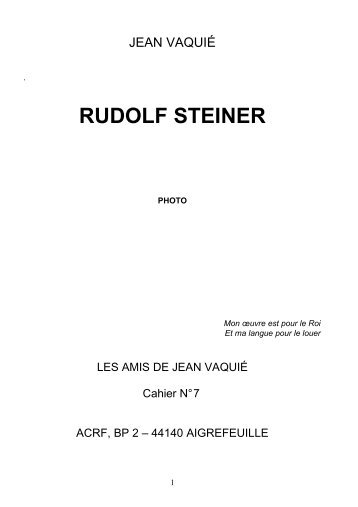 RUDOLF STEINER - Virgo-Maria.org