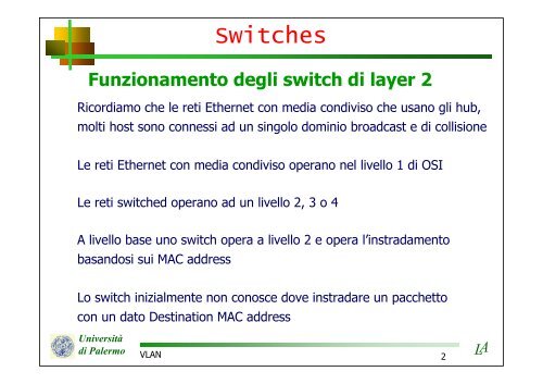 VLAN - Università di Palermo