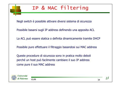 VLAN - Università di Palermo