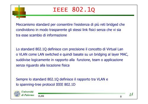 VLAN - Università di Palermo