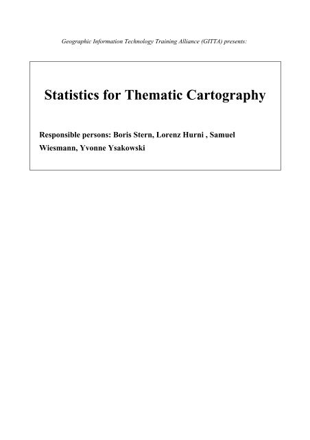 Statistics for Thematic Cartography - GITTA - Geographic Information ...