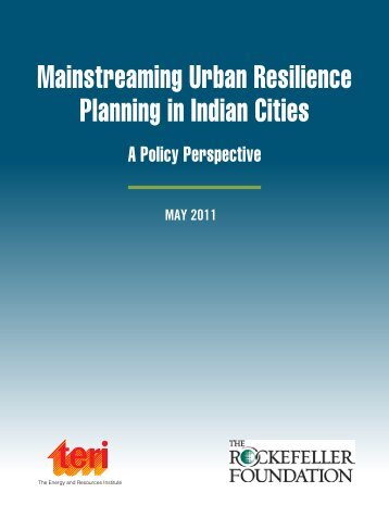 Mainstreaming Urban Resilience Planning in Indian Cities - acccrn