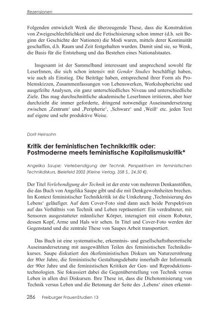 Kritik der feministischen Technikkritik oder: Postmoderne meets ...