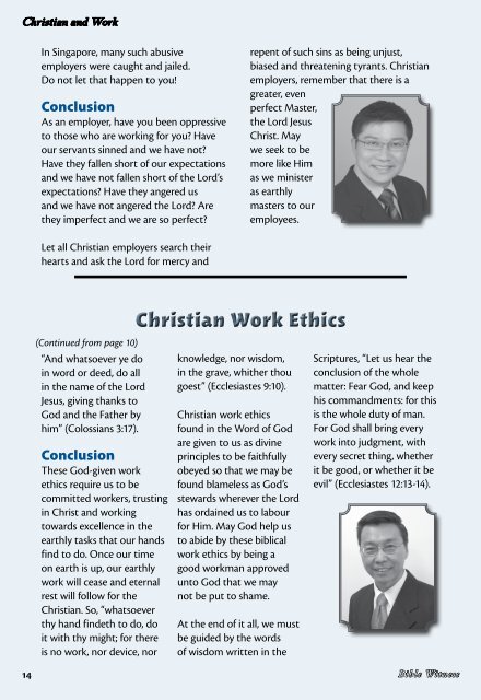 The Christian Employer The Christian Employer