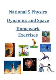 National 5 Physics Dynamics and Space Homework ... - eduBuzz