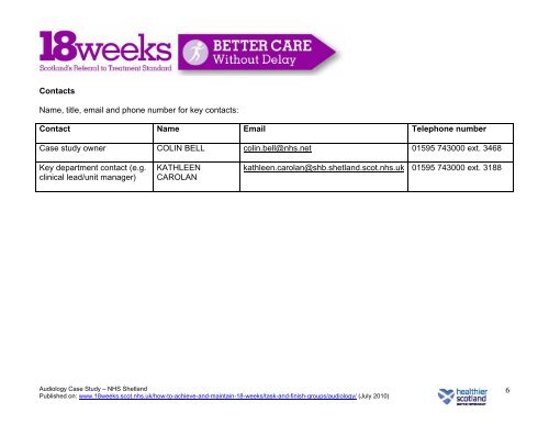 Audiology Case Study - NHS Shetland - 18 Weeks